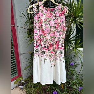 A-Line dress. lying flat bust measures 19 inches and length is 37 inches.